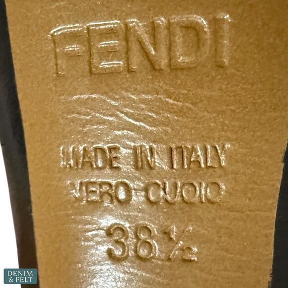Fendi Tri-Color Raffia & Snakeskin Slingback Platform Sandals 38.5 / US 8.5 - Picture 12 of 12